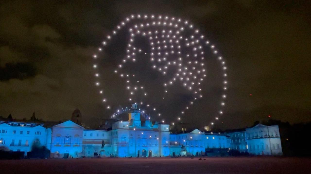 Shanghai new year drone show